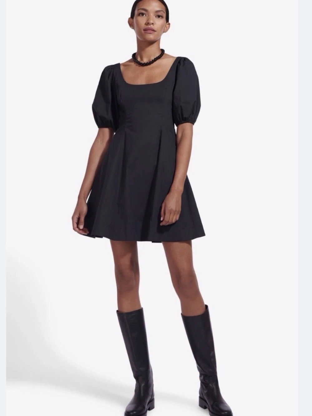 STAUD Laelia Dress Puff
Sleeves Fit Flare Size 0